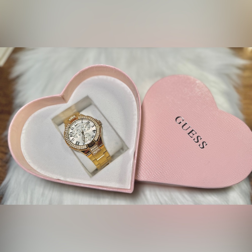 GUESS Women’s Multi-Function Gold-Tone Sport Watch